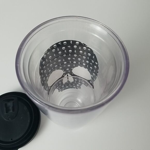 TERVIS Tumbler Skulls Lightning Black White 24oz Insulated Cup Glass w/ Lid USA - Picture 7 of 10